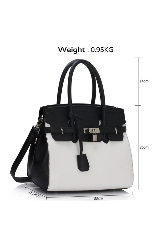 Khloe Style Black and White Bag