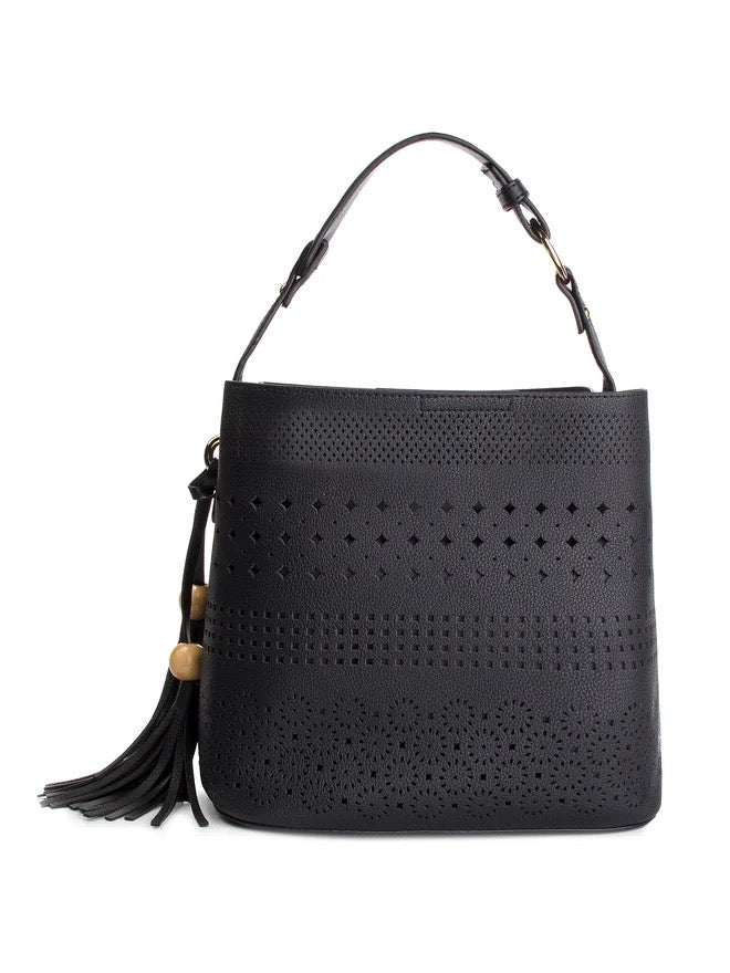 Barrel Shaped Tote Shoulder Bag