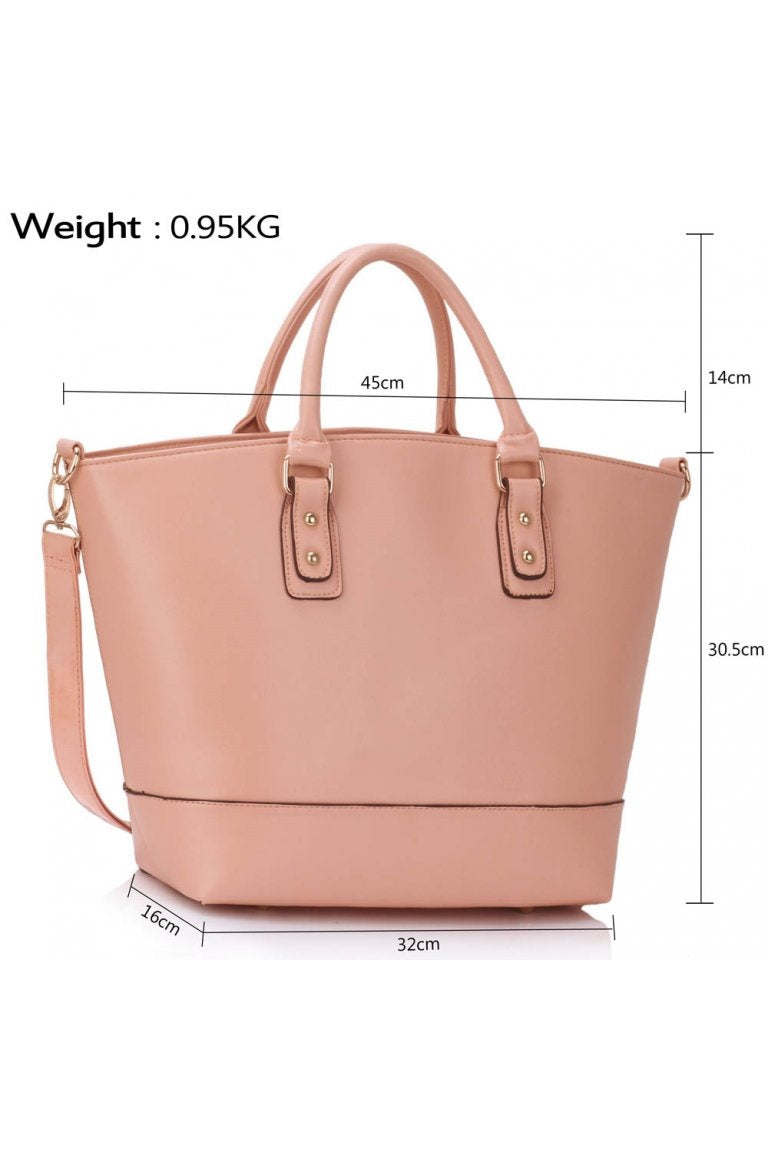 Large Tote Handbag in Pink