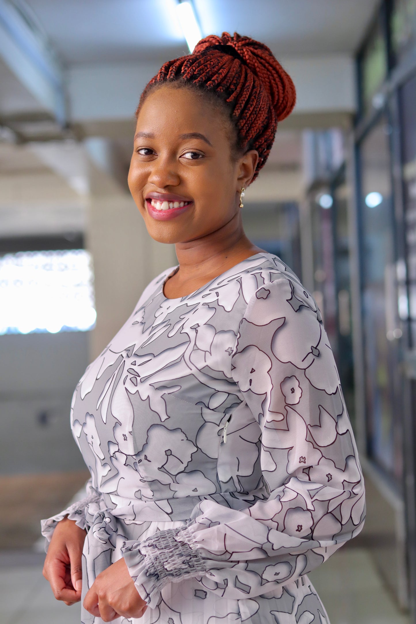 Grey Sleeved Sunray Dress