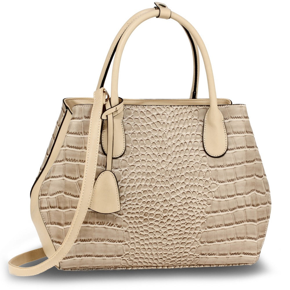 Hexa Style Tote Bag in Beige