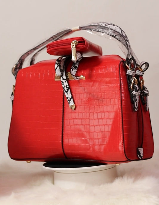 Front Double Tassel Details bag in Red