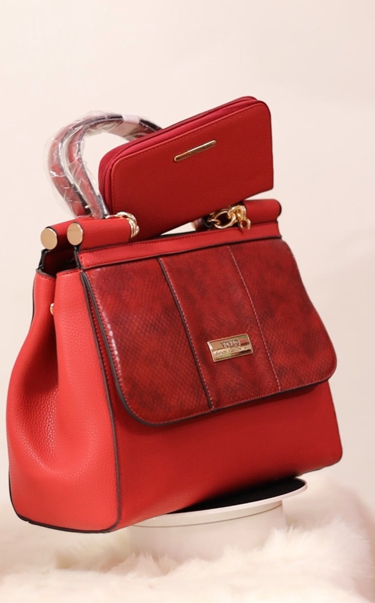 Classic Chic Block Color Bag in Red