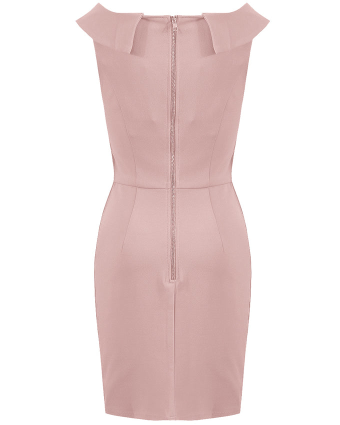 Rose Crossover Sleeveless Bodycon