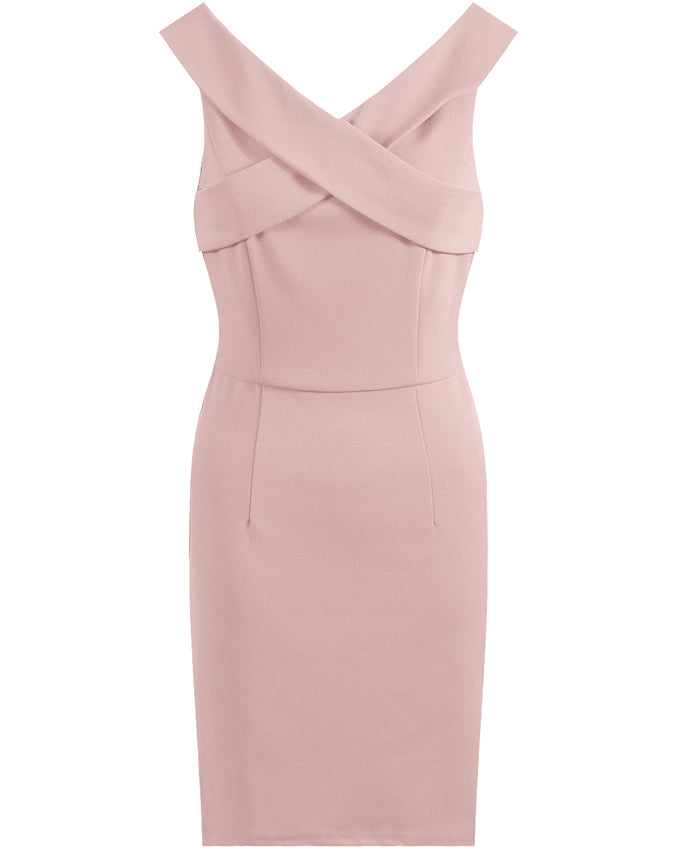 Rose Crossover Sleeveless Bodycon